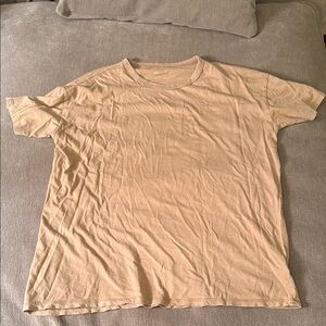 Aerie 100% Cotton Tan Short Sleeve Tee